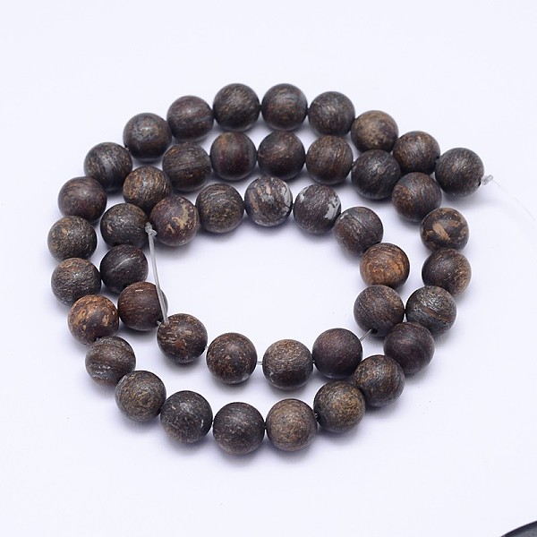 

PandaHall Natural Bronzite Beads Strands, Frosted, Round, 4mm, Hole: 1mm, about 92pcs/strand, 15.5 inch Bronzite Round