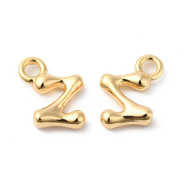

PandaHall Brass Charms, Real 18K Gold Plated, Letter Z, 11x10x3mm, hole: 2mm Brass Letter Z