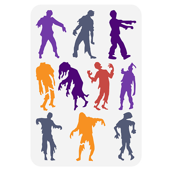 

PandaHall FINGERINSPIRE Scary Zombies Painting Stencil 8.3x11.7inch Halloween Zombies Wall Painting Stencil Halloween Themed Pattern Stencil...