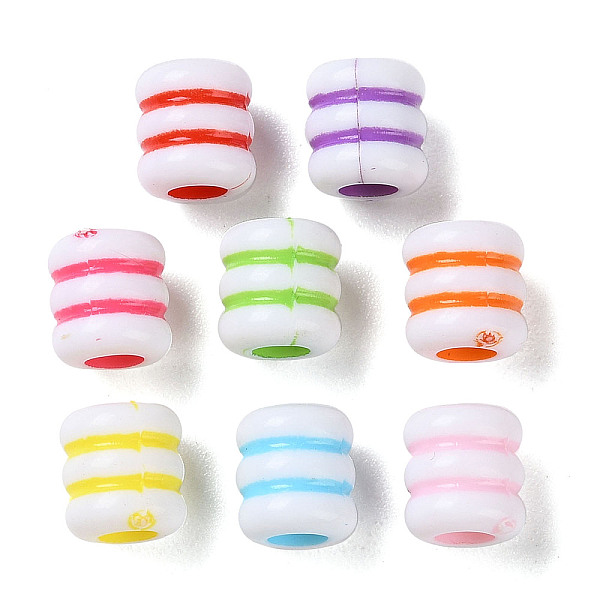 

PandaHall Opaque Acrylic European Beads, Craft Style, Column, Mixed Color, 7.5x7mm, Hole: 3mm, about 2500pcs/500g Acrylic Column Multicolor
