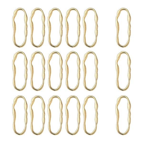 

PandaHall Alloy Linking Rings, Oval, Light Gold, 34.5x13x2.5mm, Inner Diameter: 30.5x8mm Alloy Oval