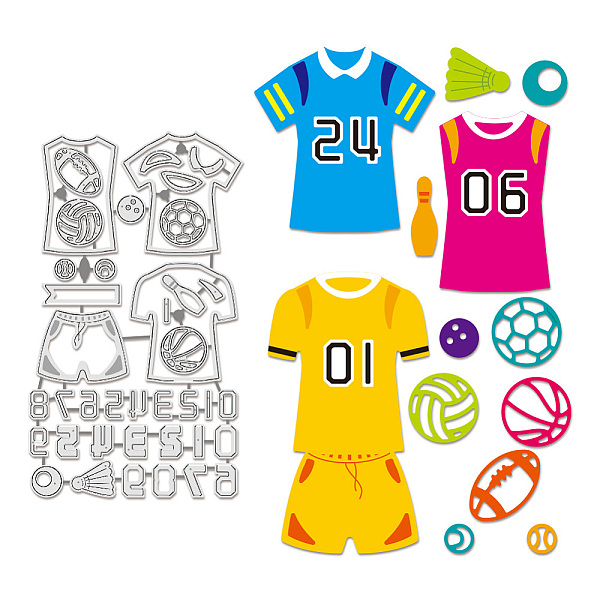 

PandaHall BENECREAT Jersey Cutting Dies Stencils, Balls Numbers Die Cuts DIY Craft Embossing Template for Card Making Photo Decorative Paper...