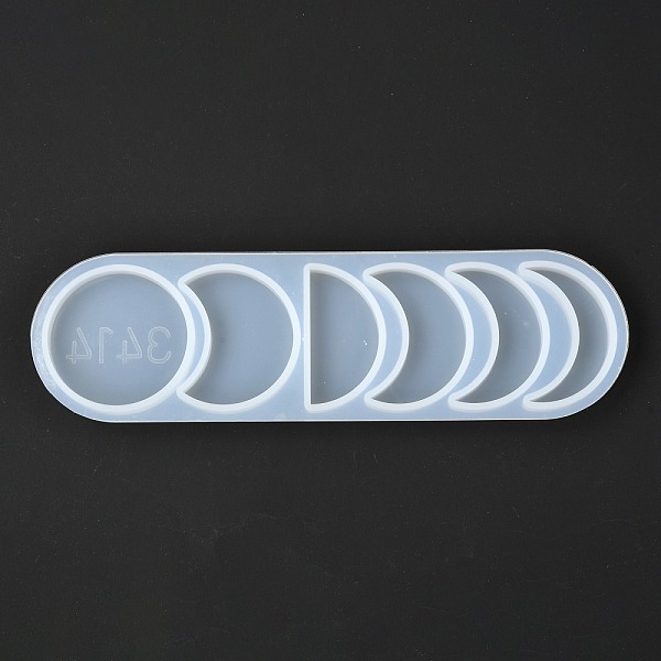 

PandaHall Phases of the Moon Silicone Molds, Resin Casting Molds, For UV Resin, Epoxy Resin Jewelry Making, White, 173x50x6.5mm Silicone...