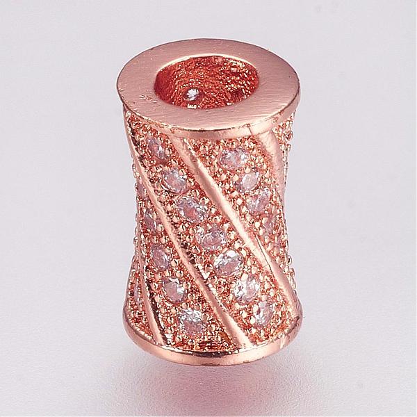 

PandaHall Brass Micro Pave Cubic Zirconia Beads, Column, Mixed Color, 9x6mm, Hole: 3mm Brass+Cubic Zirconia Column