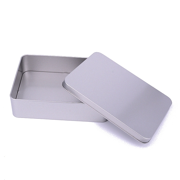 

PandaHall Rectangular Empty Tinplate Boxes, with Slip-on Lids, Mini Portable Box Containers, Matte Silver Color, 153.x11.2x4cm, Inner Size...