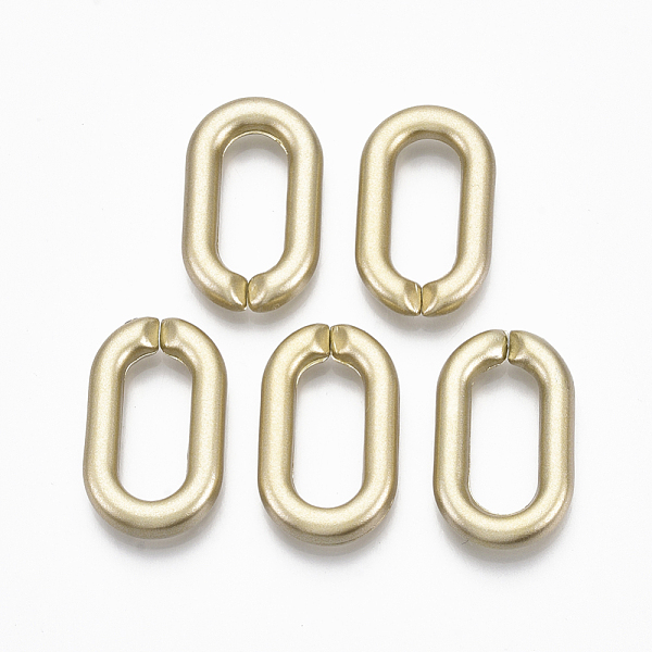 

PandaHall Spray Painted CCB Plastic Linking Rings, Quick Link Connectors, For Jewelry Cable Chains Making, Oval, Gold, 27x16.5x4.5mm, Inner...