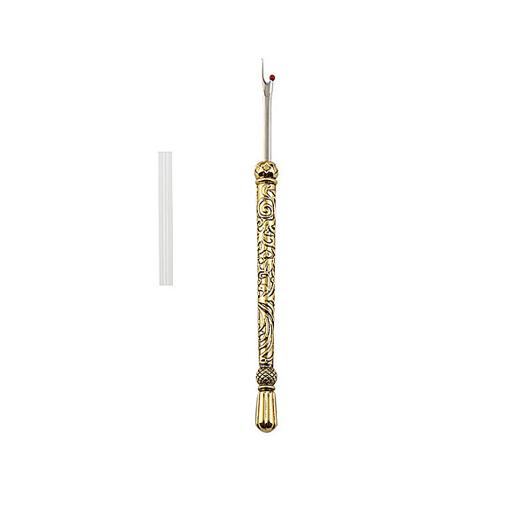 

PandaHall Zinc Alloy Handle Steel Seam Rippers, Sewing Tools, Antique Golden, 120mm Steel