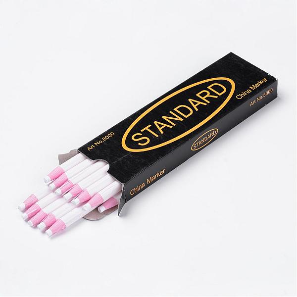 

PandaHall Oily Tailor Chalk Pens, White, 165~170x8mm, 12pcs/box Wood White