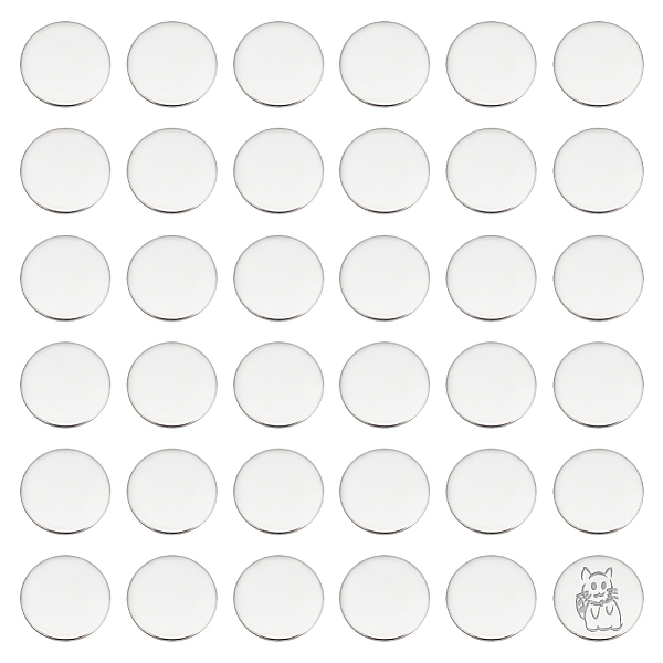 

PandaHall Unicraftale 100Pcs 304 Stainless Steel Stamping Blank Tag Cabochons, Flat Round, Stainless Steel Color, 14x1mm 304 Stainless Steel...