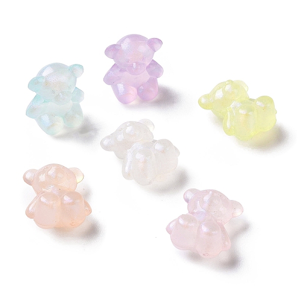 

PandaHall Luminous Acrylic Beads, Glitter Beads, Glow in the Dark, Bear, Mixed Color, 17.5x15x10.5mm, Hole: 3mm Acrylic Bear Multicolor