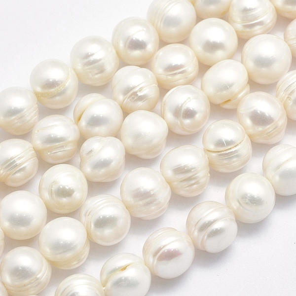 

PandaHall Natural Cultured Freshwater Pearl Beads Strands, Potato, Beige, 10~11x9~10mm, Hole: 0.8mm, about 37pcs/strand, 13.8 inch(35cm)..., Yellow