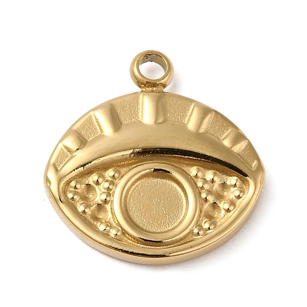 

PandaHall 304 Stainless Steel Pendant Cabochon Settings, Eye, Real 14K Gold Plated, Tray: 3.7mm, 15x14x2mm, Hole: 1.3mm 304 Stainless Steel...