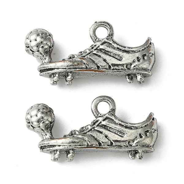 

PandaHall Tibetan Style Alloy Pendants, ShoesTibetan Style Alloy Pendants, Shoes, Antique Silver, 15x31x7.5mm, Hole: 2.6mm Alloy Shoes