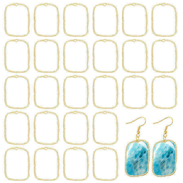 

PandaHall CHGCRAFT 100Pcs Alloy Open Back Bezel Pendants, For DIY UV Resin, Epoxy Resin, Pressed Flower Jewelry, Rectangle, Light Gold...