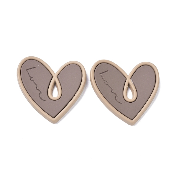 

PandaHall Heart Alloy Spray Painted Pendants, Golden, Thistle, 27.5x29x3mm, Hole: 5.5x2mm Alloy Heart Purple