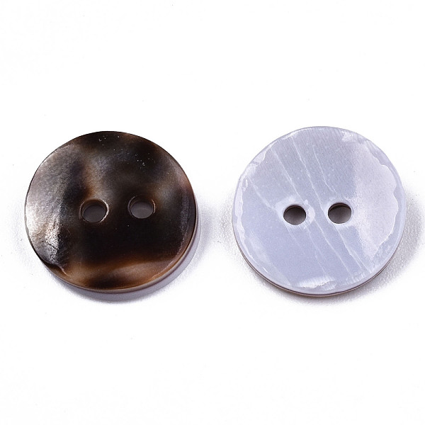 

PandaHall Natural Spiral Shell Buttons, 2-Hole, Imatation Leopard Print, Flat Round, Coffee, 12~13x1.5~3mm, Hole: 1.5mm Shell Flat Round..., Brown