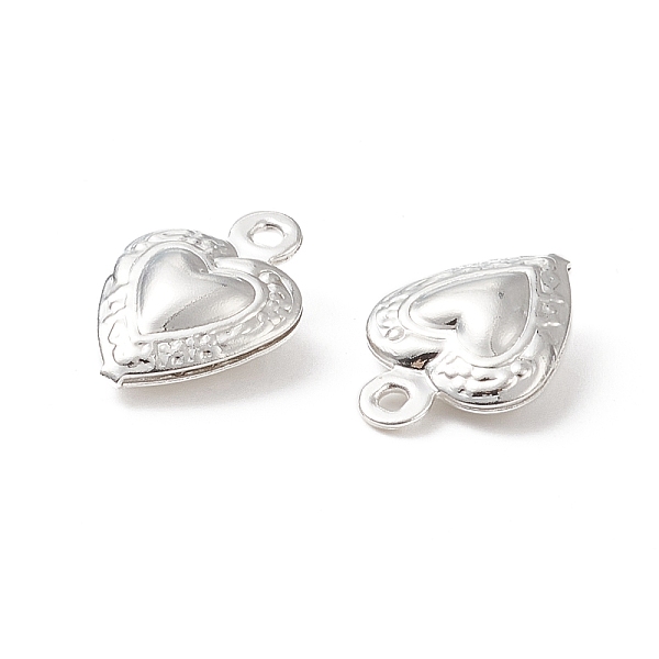 

PandaHall 304 Stainless Steel Charms, Heart, Silver, 12x9x3mm, Hole: 1mm 304 Stainless Steel Heart