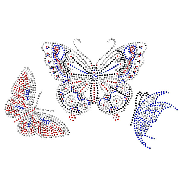 PandaHall SUPERDANT Rhinestone Iron on Transfers Butterfly Bling Clear Crystal Rhinestone Template for Clothes Bags Pants DIY Transfer Iron...