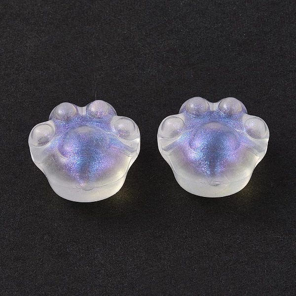 

PandaHall Transparent Acrylic Beads, Glitter Powder, Cat Paw, Clear, 16x18.5x13mm, Hole: 3mm, about 208pcs/500g Acrylic Palm Clear