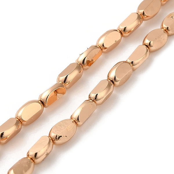 

PandaHall Electroplate Glass Beads Strands, Full Plated, Faceted Oval, Light Gold Plated, 6x4.5x3mm, Hole: 1mm, about 50pcs/strand, 13.39...