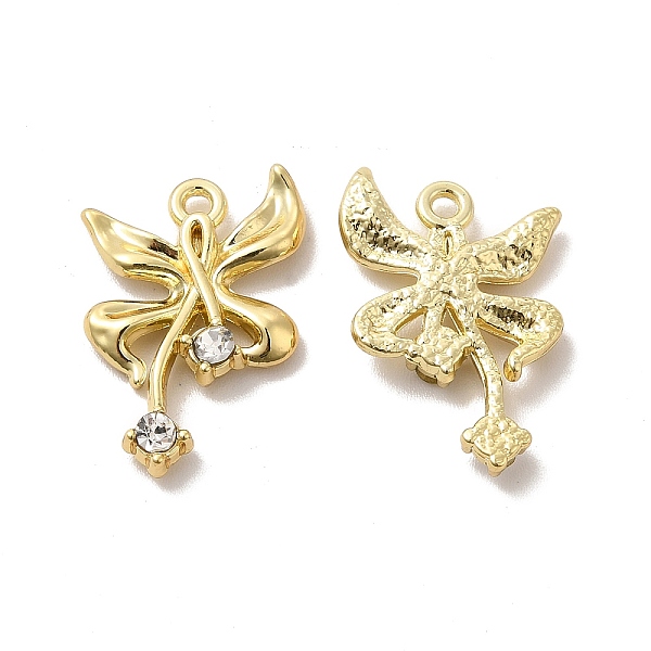 

PandaHall Clear Glass Bowknot Pendants, with Alloy Finding, Long-Lasting Plated, Cadmium Free & Lead Free, Light Gold, 22.5x15x3mm, Hole...