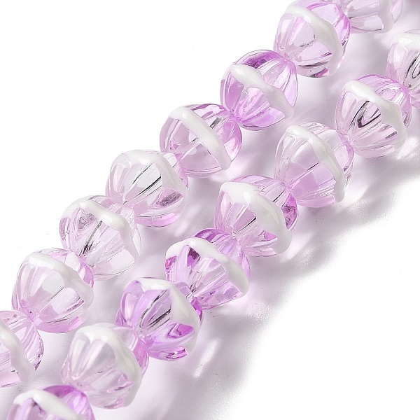 

PandaHall Handmade Lampwork Beads Strands, with Enamel, Pumpkin, Violet, 10~10.5x11~12x10~10.5mm, Hole: 0.9mm, about 38pcs/strand..., Purple