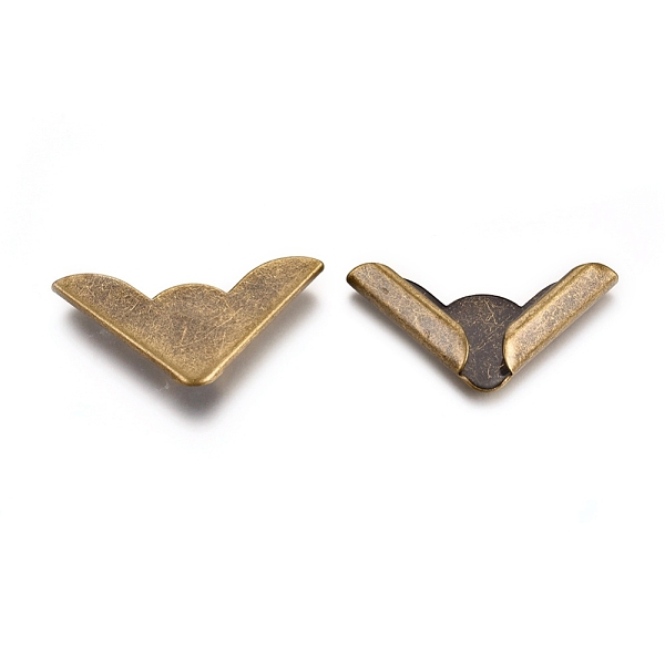 

PandaHall Iron Book Albums Menus Folders Corner Protectors, Antique Bronze, 31.5x19x4mm, Fit For 1.5mm thick Book Iron