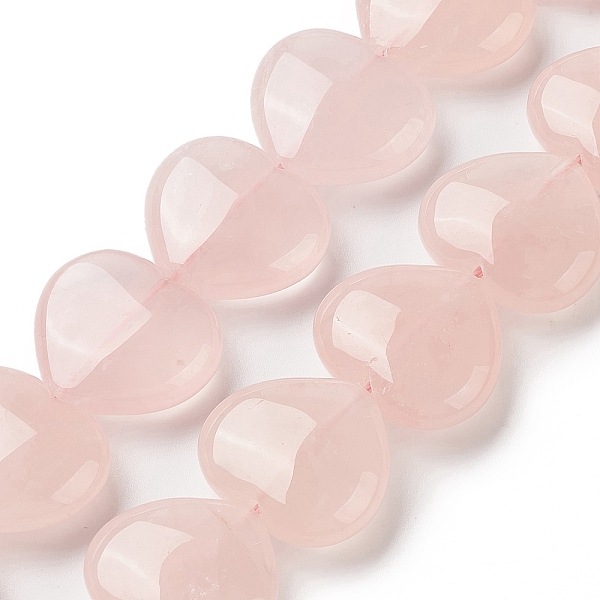 

PandaHall Natural Rose Quartz Beads Strands, Heart, 24~26x28~28.5x9~12mm, Hole: 1.5mm, about 15pcs/strand, 15.04~15.55 inch(38.2~39.5cm)...