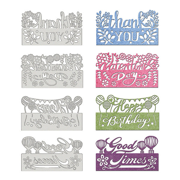 

PandaHall GLOBLELAND Carbon Steel Cutting Dies Stencils, for DIY Scrapbooking/Photo Album, Decorative Embossing DIY Paper Card, Word, Matte...