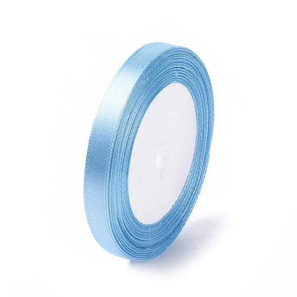 

PandaHall Single Face Satin Ribbon, Polyester Ribbon, Sky Blue, 25yards/roll(22.86m/roll), 10rolls/group, 250yards/group(228.6m/group)...