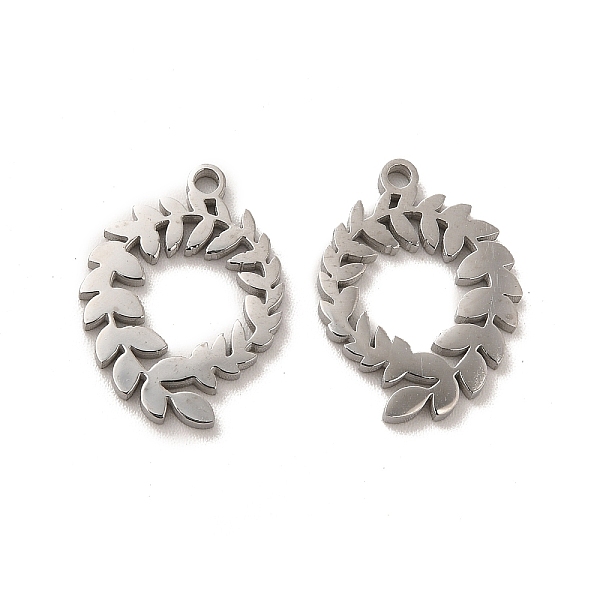 

PandaHall 304 Stainless Steel Pendants, Olive Branch Charms, Stainless Steel Color, 17x13x1.4mm, Hole: 1.4mm 304 Stainless Steel Branch