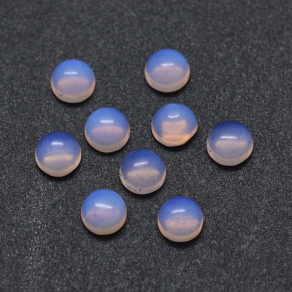

PandaHall Opalite Cabochons, Half Round/Dome, 4x1.5~2.5mm Opalite Half Round