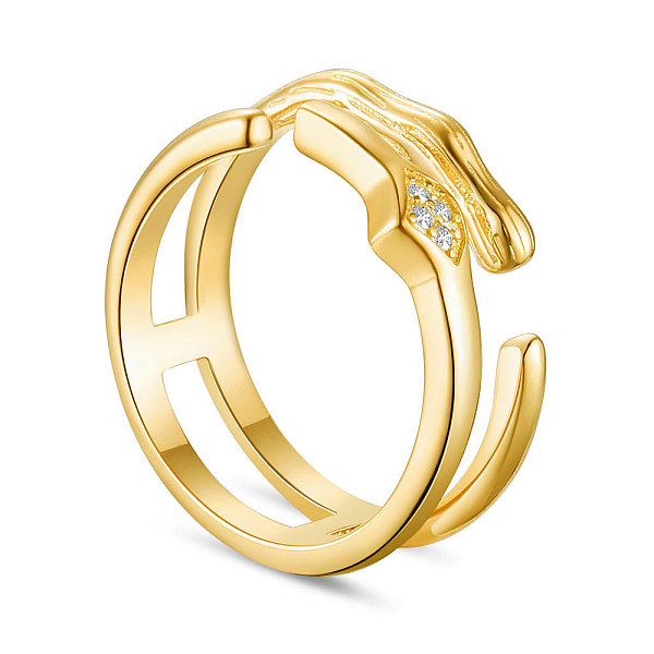 

PandaHall SHEGRACE 925 Sterling Silver Finger Ring, Wide Band Rings, with Grade AAA Cubic Zirconia, Size 8, Golden, 18mm Sterling Silver