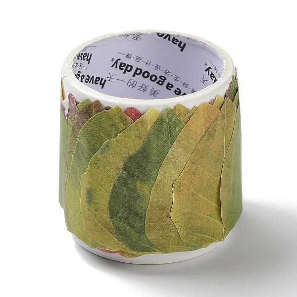 

PandaHall Paper Fallen Leaves Sticker Rolls, Thanksgiving Leaves Decals, for DIY Scrapbooking, Journal Diary Planner DIY Art Craft, Yellow...