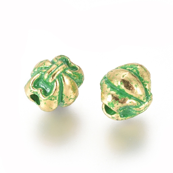 

PandaHall Alloy Beads, Bowknot, Golden & Green Patina, 8x7x7.5mm, Hole: 1.6mm Alloy Bowknot