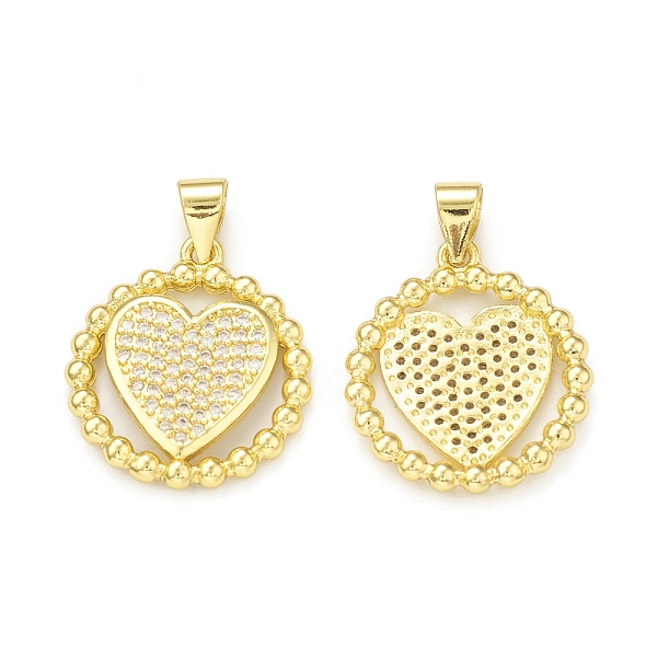

PandaHall Rack Plating Brass Micro Pave Cubic Zirconia Pendants, Cadmium Free & Lead Free, Long-Lasting Plated, Real 18K Gold Plated, Flat..., Clear