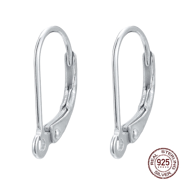 

PandaHall 925 Sterling Silver Leverback Hoop Earrings, Silver, 16.5x10x2mm, Hole: 1mm, Pin: 0.8mm Sterling Silver