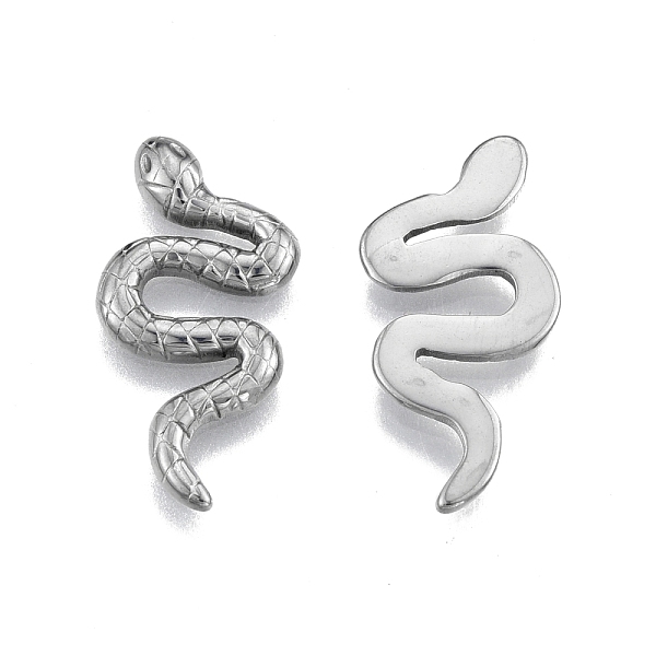 

PandaHall 201 Stainless Steel Cabochons, Snake, Stainless Steel Color, 24x11x2mm 201 Stainless Steel Snake
