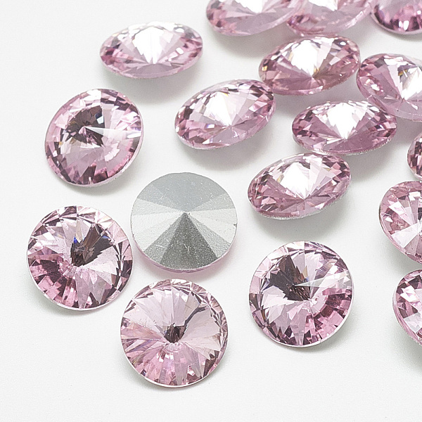 

PandaHall Pointed Back Glass Rhinestone Cabochons, Rivoli Rhinestone, Back Plated, Faceted, Cone, Light Rose, 10x5mm Glass Rhinestone Cone..., Pink