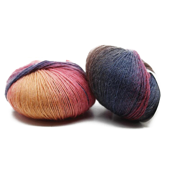 

PandaHall Rainbow Single-strand Dyed Thread Gradient Color Pure Wool Thread, Soft and Warm, for Hand-woven Shawl Scarf Hat, Colorful, about...