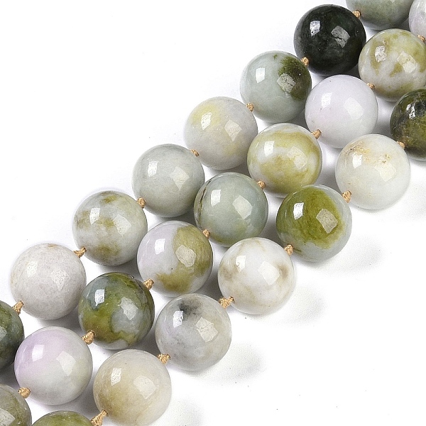 

PandaHall Natural Jabe Beads Beads Strands, Round, 14mm, Hole: 1.2mm, about 28pcs/strand, 17.72''(45cm) Other Jade Round