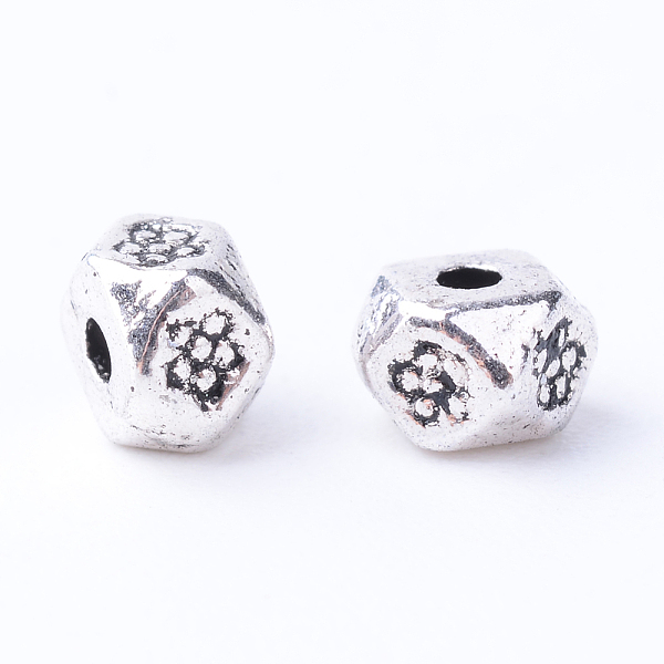 

PandaHall Tibetan Style Alloy Spacer Beads, Cadmium Free & Lead Free, Antique Silver, 4x4x3mm, Hole: 1mm, about 4760pcs/1000g Alloy Others