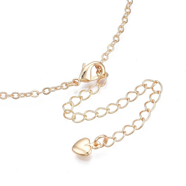 

PandaHall Brass Cable Chain Necklace, with Lobster Claw Clasps and Extender Chains, Golden, 15-3/inch(390mm), 1.5mm Brass