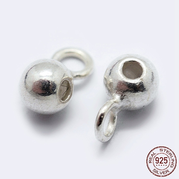 

PandaHall 925 Sterling Silver Tube Bails, Loop Bails, Stopper Beads, Silver, 7x3.5x4mm, Hole: 1.5mm Sterling Silver Round Silver