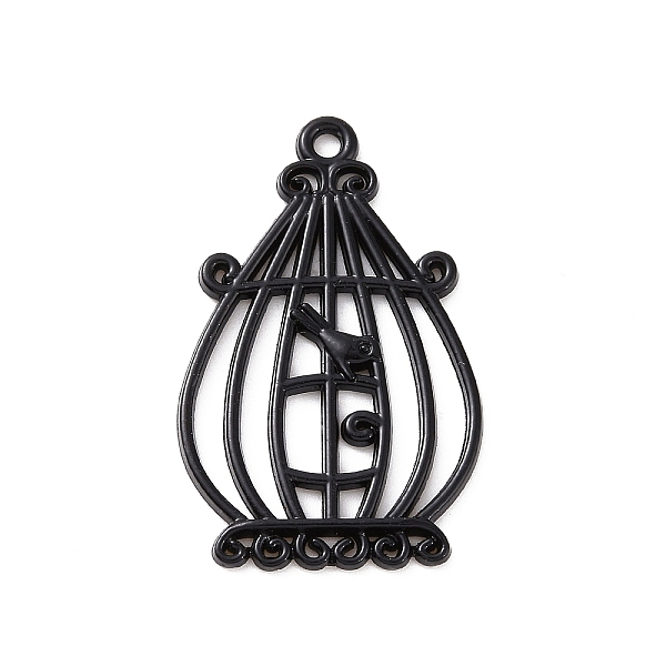 

PandaHall Alloy Pendants, Electrophoresis Black, Bird & Birdcage Pattern, 33x20.5x1.5mm, Hole: 1.5mm Alloy Bird