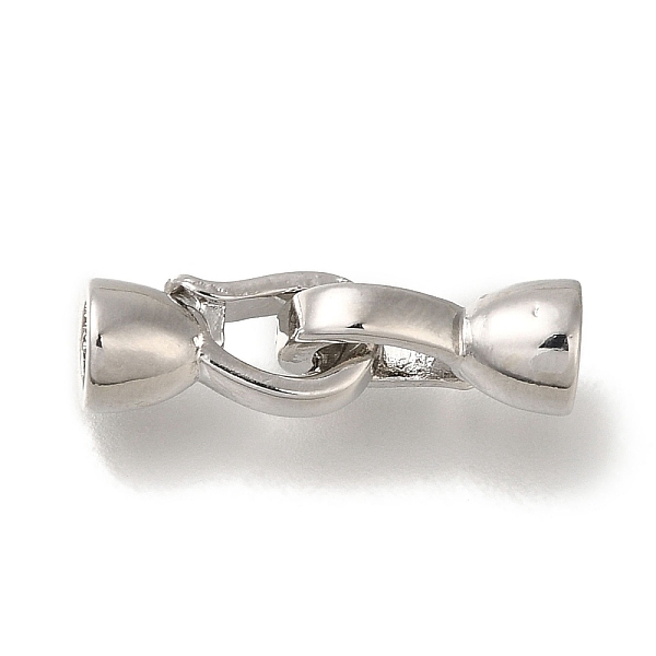 

PandaHall Brass Fold Over Clasp, Platinum, 20mm Brass