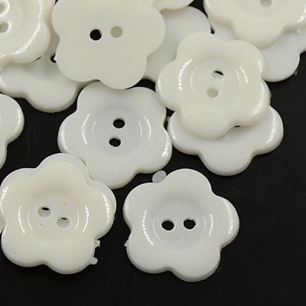

PandaHall Acrylic Sewing Buttons for Costume Design, Plastic Buttons, 2-Hole, Dyed, Flower Wintersweet, White, 22x2mm, Hole: 2mm Acrylic...
