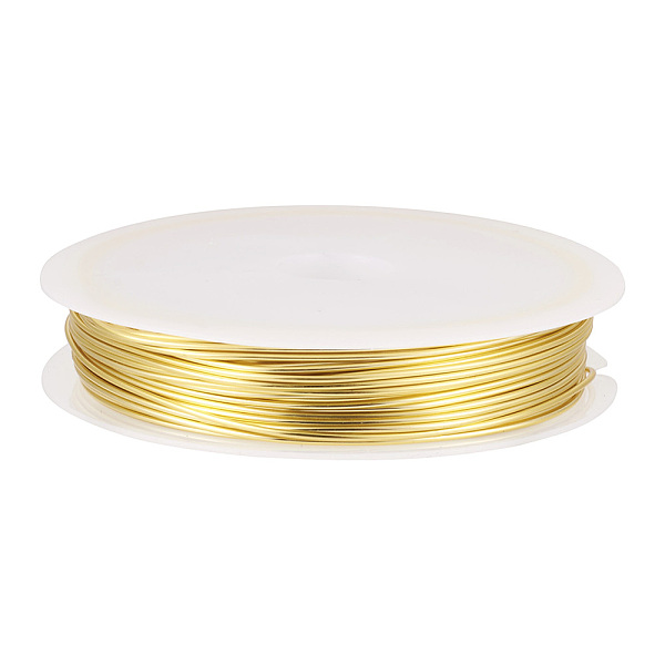 

PandaHall Copper Jewelry Wire, Round, Gold, 20 Gauge, 0.8mm, about 26.25 Feet(8m)/Roll Copper Round Gold