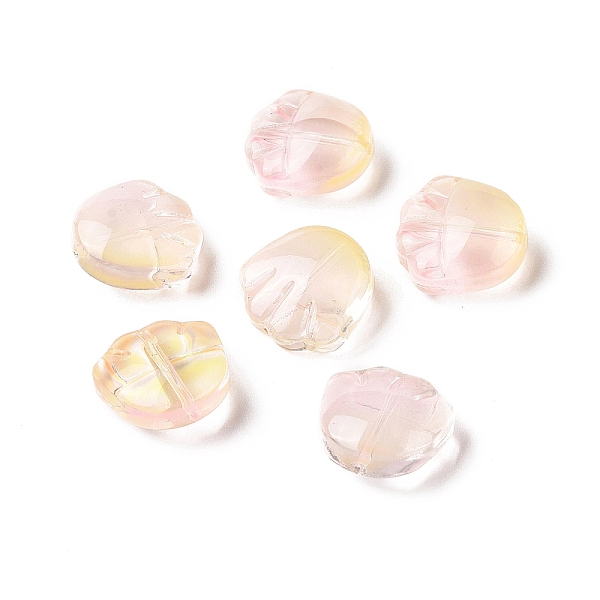 

PandaHall Transparent Spray Painted Glass Beads, Bear Claw Print, Pink, 14x14x7mm, Hole: 1mm Glass Bear Pink