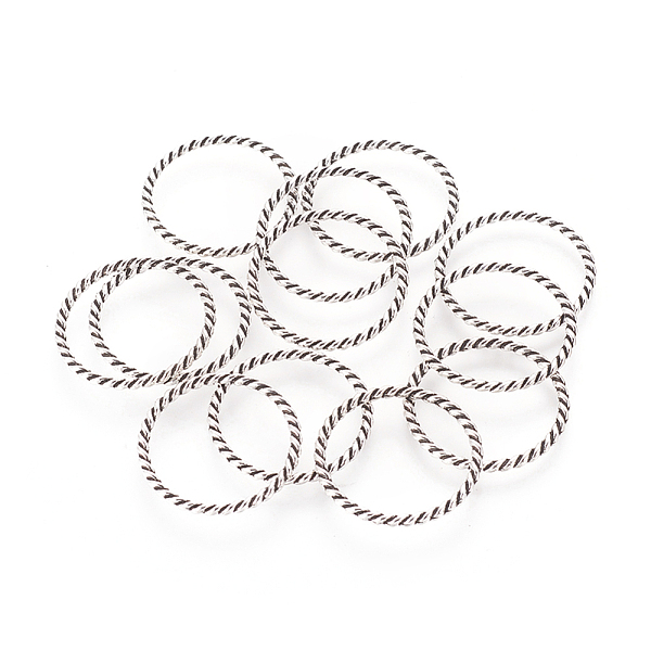 

PandaHall Tibetan Style Linking Rings, Lead Free,Cadmium Free and Nickel Free, Twisted Ring, Antique Silver, about 26mm in diameter, 2mm...